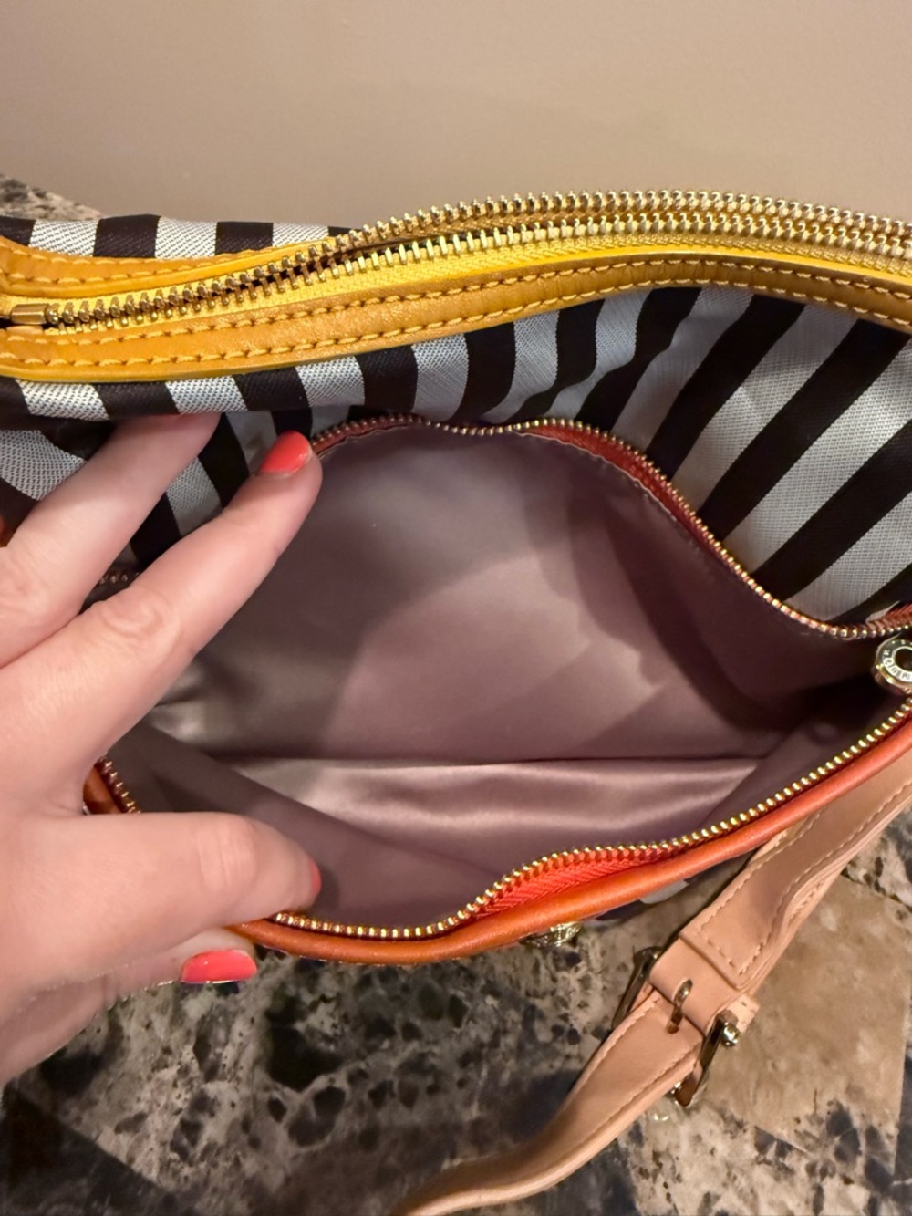 Henri Bendel Rare Centennial Stripe Canvas Crossbody - Picture 11 of 16